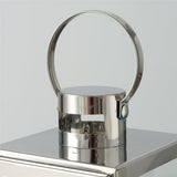 BOLTZE Laterne Caruso 2er Set Silber Windlicht Kerzenhalter Skandinavisches Design