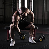Kurzhantel 5 kg gummiert rund Schwarz | HMS HG PRO