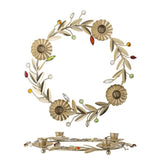 Bloomingville Shankar Adventskerzenständer Gold Metall Adventskranz 31 cm