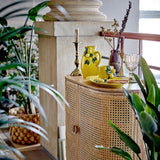 Bloomingville Limone Krug aus Steingut, gelb, 1,6 l, handdekoriert, idealer Limonadenkrug