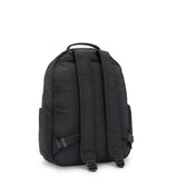 Kipling SEOUL L, Großer Schulrucksack mit 15-Zoll-Laptopfach, 27L, Black Noir (schwarz)