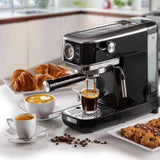 Ariete Moderna Espressomaschine Slim, Schwarz, Siebträgermaschine, 1-Tassen-Kaffeemaschine