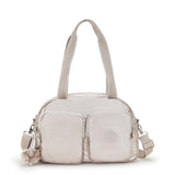 Kipling COOL DEFEA, Mittelgroße Schultertasche, Metallic Glow (beige), Umhängetasche