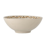 Bloomingville Heikki Schale – handbemalte Steingutschale in Naturtönen, Ø 19 cm, 860 ml