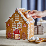 Bloomingville Ginnie Adventskalender Braun MDF Weihnachtsdeko Hausform