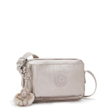 Kipling ABANU S, Kleine Umhängetasche, Metallic Glow (beige), Schultertasche mit verstellbarem Schultergurt