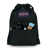 JanSport Drawsack, Black (schwarz), 14L, Sportbeutel mit Kordelzug