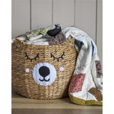 Bloomingville MINI Aufbewahrungskorb Bär aus Seegras Korb Basket braun/Natur 50 x 40cm dänisches Design