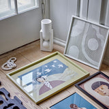 Bloomingville Salome Vase weiß aus Steingut – grafische Vase für Wohnzimmer & Tischdeko