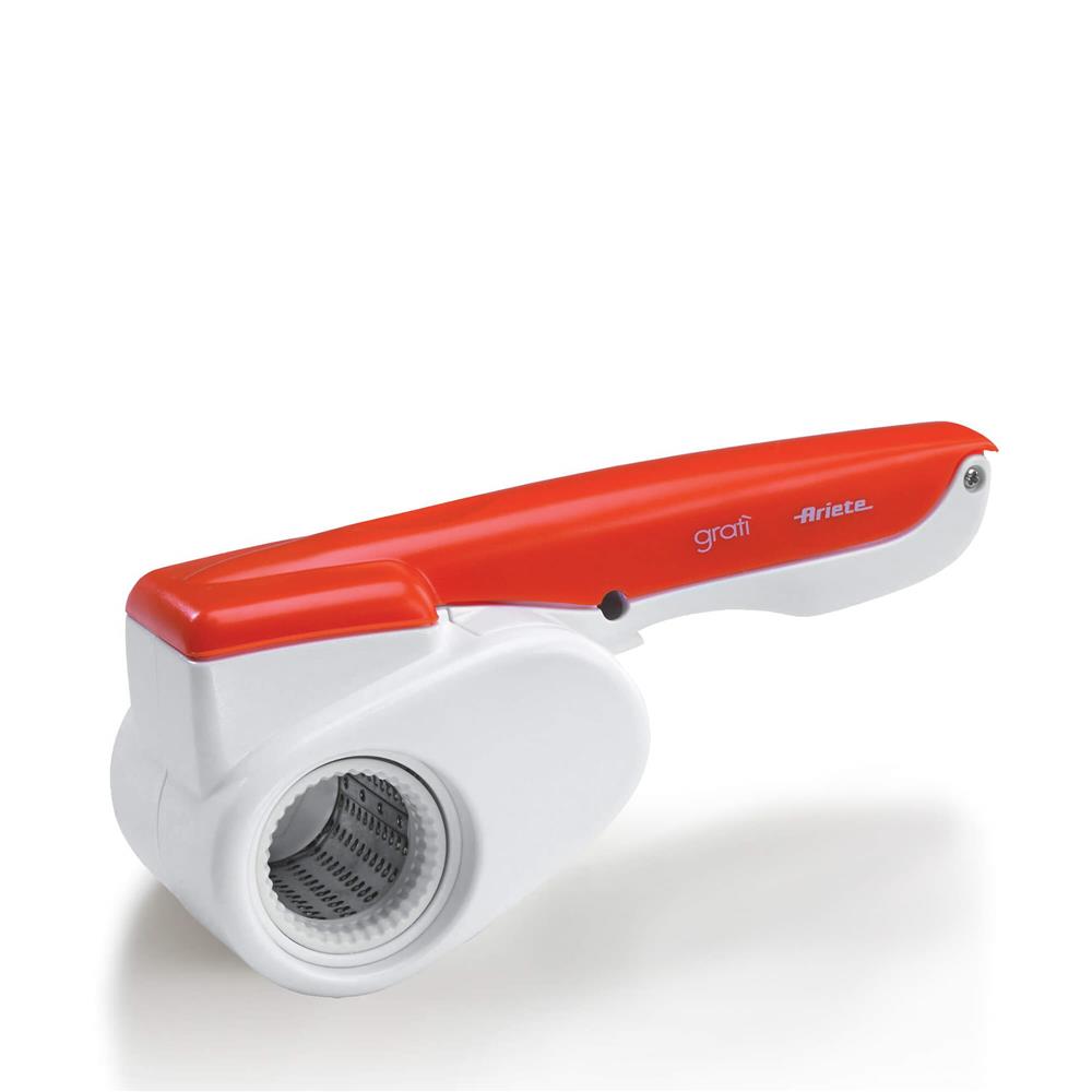 Ariete Gratì 440 Elektrische Reibe, Orange, Akku Käsereibe, Edelstahlrolle
