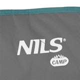 NILS CAMP Campingstuhl Grau-Grün - gepolsterter Klappstuhl mit Armlehnen für Camping, Garten & Angeln