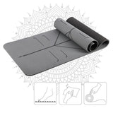 Yogamatte 183 x 61 x 0,8 cm Fitnessmatte Grau Gymnastikmatte rutschfest | HMS YM10