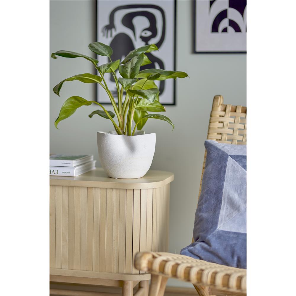 Bloomingville Sanam Blumentopf, Weiß, Steingut D18xH14 cm