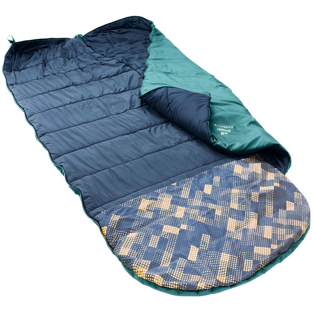 deuter Overnite, Kinderschlafsack, Blau, Mumienschlafsack mit Packsack, Kopfteil mit Kisseneinschub