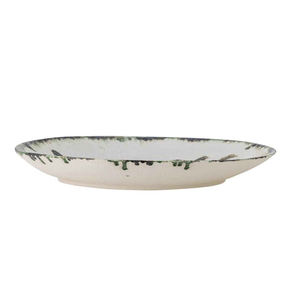 Bloomingville Hadyn Tablett Weiß Steingut 44 cm Deko