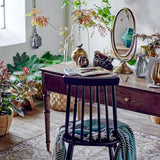 Bloomingville Isnel Decke blau recycelte Baumwolle 160x130 cm