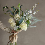 Bloomingville Symphonie Blumenstrauß Weiß Kunstblumen 103cm naturgetreu