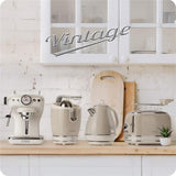 Ariete Vintage Espressomaschine, Beige, Siebträger Kaffeemaschine, 15 Bar