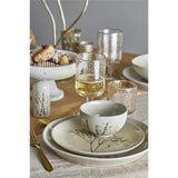 Bloomingville Bea Schüssel, Natur, 300ml, Steingut, mit Blumenmotiv, dänisches Design