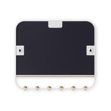 Umbra Estique Wandspiegel mit Ablage und 6 Haken, Accessoire Organizer für den Eingang, in Weiß