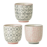 Bloomingville Cécile Becher, 3er Set, Bunt, 150ml, Steingut, dänisches Design