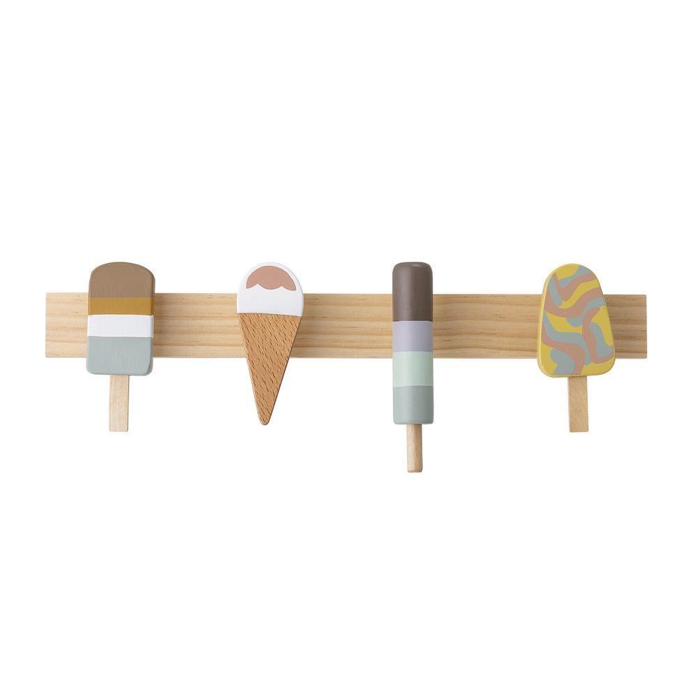 Bloomingville MINI Zyon Kleiderhaken Eis am Stiel Holz Wandgarderobe Kindergarderobe dänisches Design