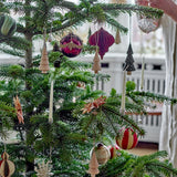 Bloomingville Jivani Weihnachtsanhänger Natur Holz 6er Set Christbaumschmuck