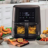 Ariete Air Fryer, Schwarz, Heißluftfritteuse 9L, Touchscreen, 1500W