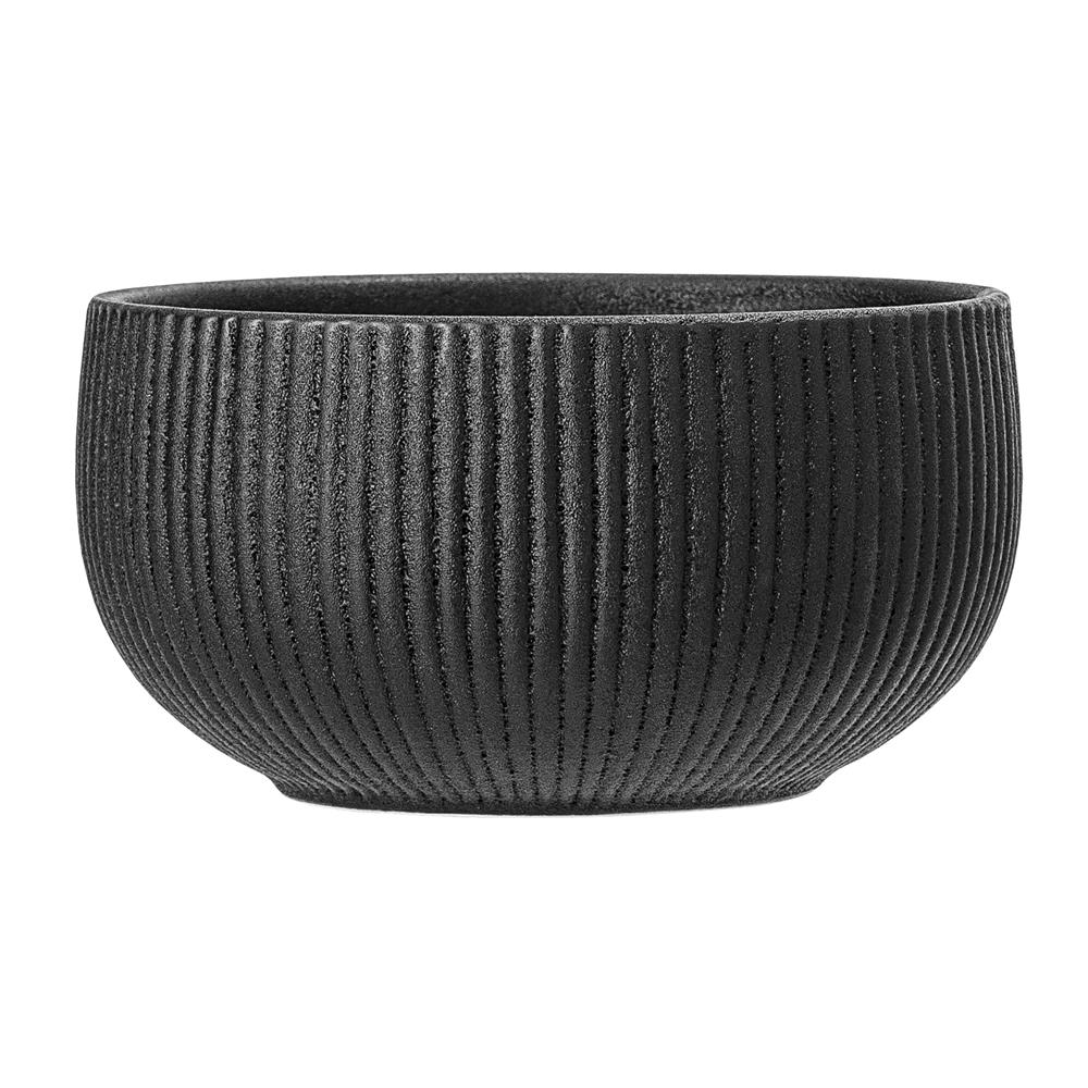 Bloomingville Neri Schüssel, Schwarz, 700ml, Steingut, dänisches Design