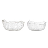 Bloomingville Hewan Schale, 2er Set, klassische Schalen aus klarem Glas