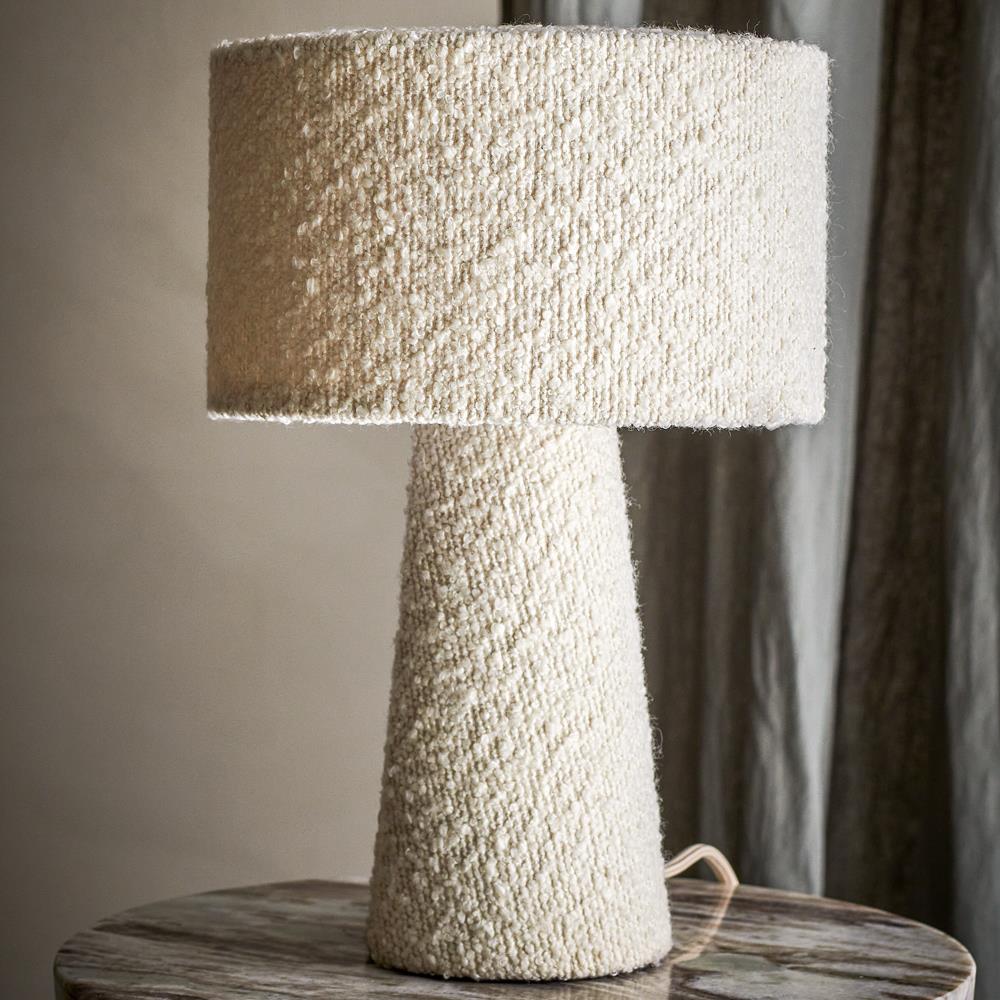 Bloomingville Emmie Tischlampe Weiß Polyester 20x30cm