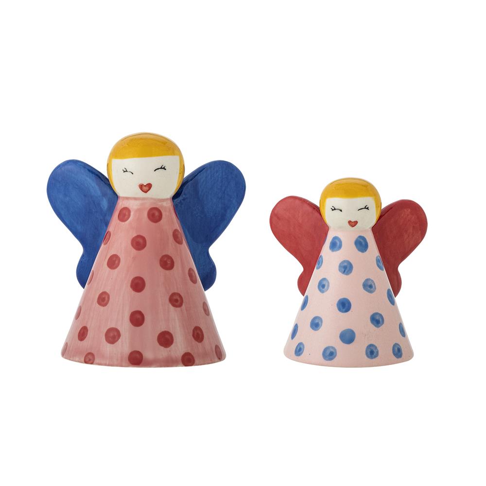 Bloomingville Caramella Deko Engel Steingut 2er Set Weihnachtsdeko