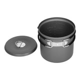 NILS CAMP Camping Kochtopf 1L aus Aluminium - kompakter Outdoor Topf mit Deckel