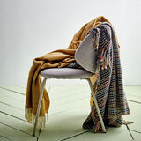 Bloomingville Lazzario Decke Gelb Baumwolle 150x125 cm Kuscheldecke
