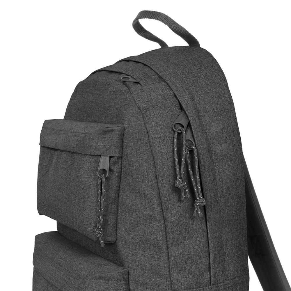 Eastpak PADDED DOUBLE, Rucksack, Black Denim (grau), 24L, mit Flaschenhalter und Laptopfach