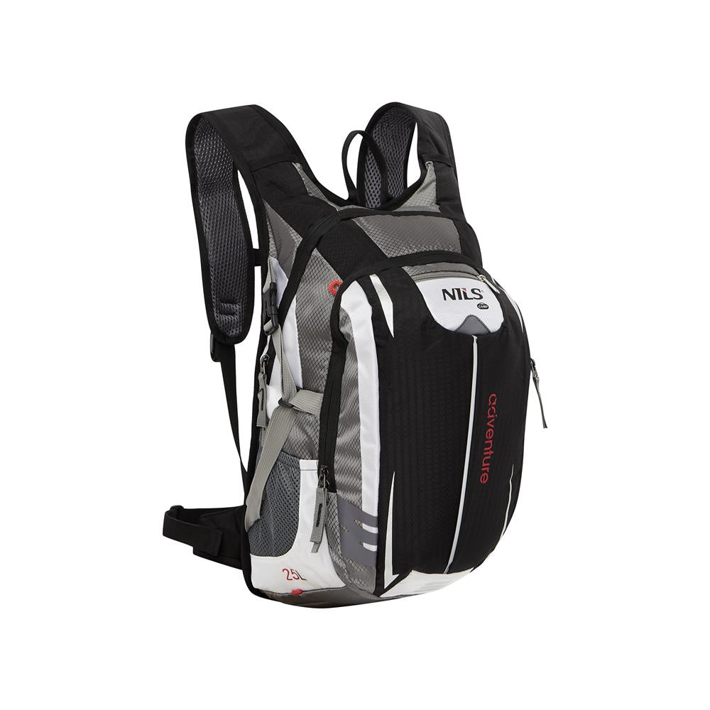 NILS CAMP Tagesrucksack Adventure 25L in Schwarz - leichter Outdoor Rucksack für Wandern & Sport