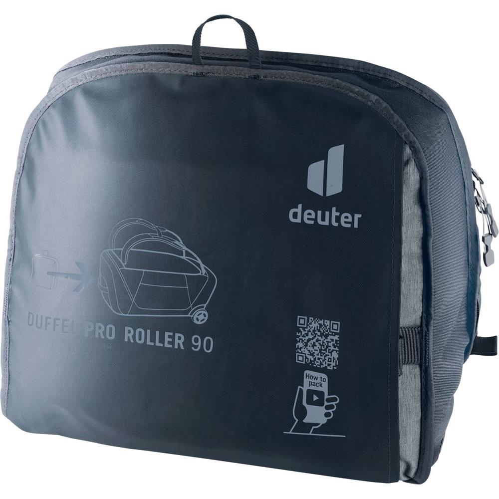 deuter Duffel Pro Roller 90, Reisetrolley, black (schwarz), Rollkoffer mit 2 Rädern