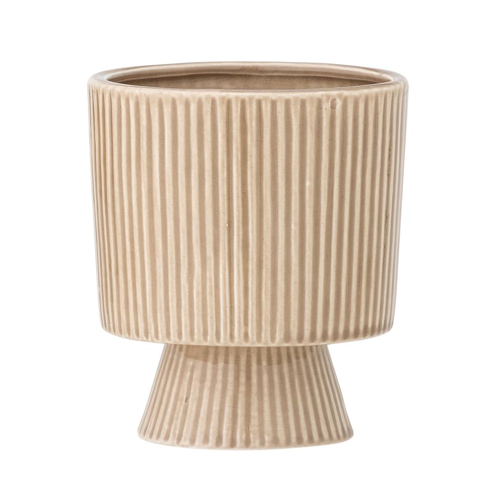 Bloomingville Ayleen Blumentopf, Beige, aus Steingut, D12xH12,5 cm