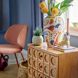 Bloomingville Susannah Blumentopf Natur Steingut D12xH10 cm – glasiertes Pflanzgefäß