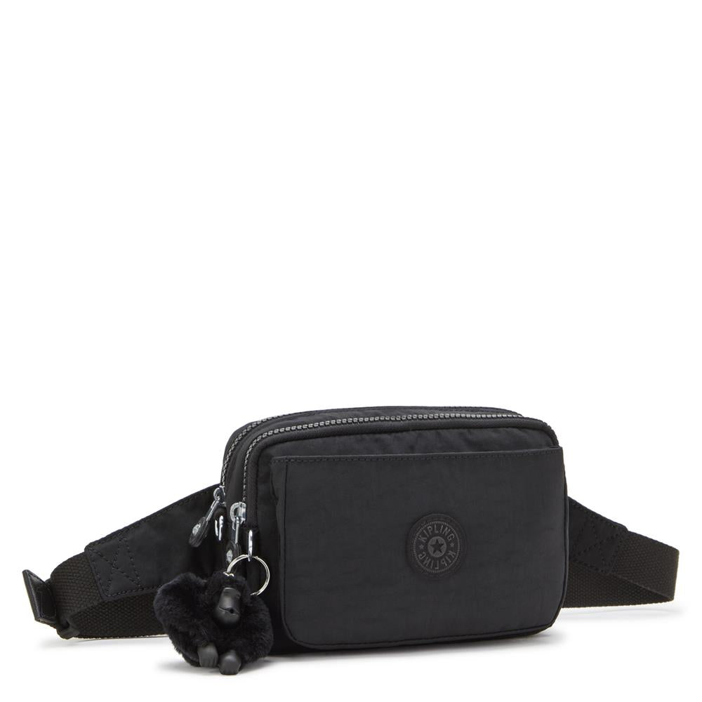 Kipling ABANU MULTI, 2-in-1-Crossbody- und Bauchtasche, Black Noir (schwarz), Schultertasche