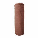 Mushie Musselin-Baby-Wickeldecke, Cognac, Pucktuch aus 100% Bio-Baumwolle