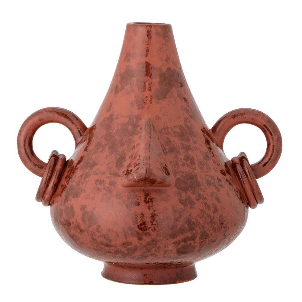 Bloomingville Tarun Deko‑Vase braun aus Steingut – skulpturale Vase für Wohnzimmer