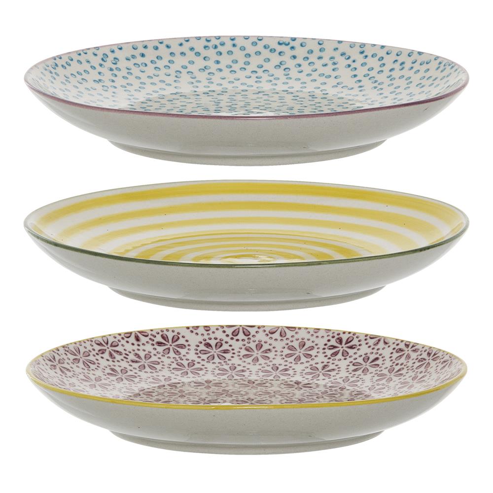 Bloomingville Patrizia Teller, 3er Set, 16cm, Steingut, dänisches Design