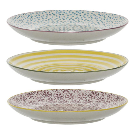 Bloomingville Patrizia Teller, 3er Set, 16cm, Steingut, dänisches Design
