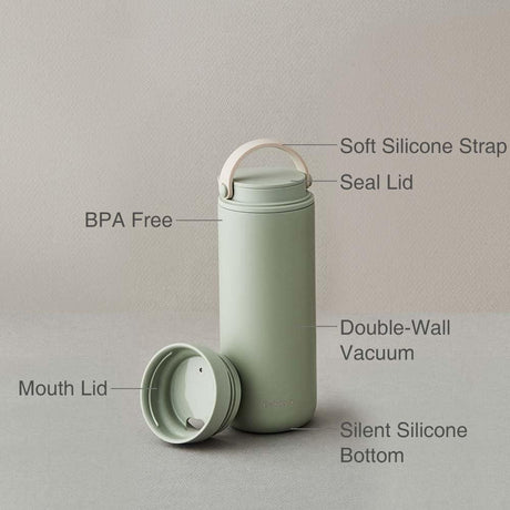 LocknLock Thermobecher mit Silikongriff, Mint, 475ml, Edelstahl