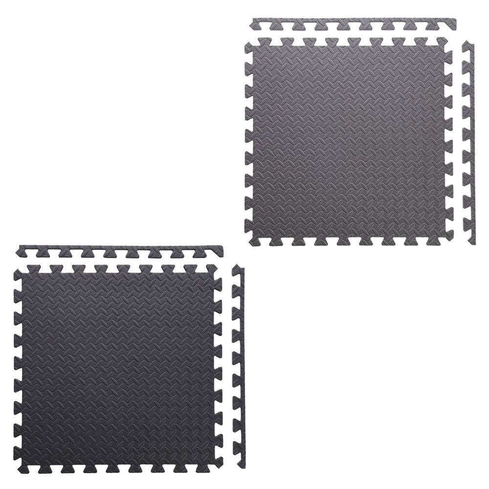 HMS Premium MP12 Puzzle‑Matte Fitness Unterlegmatte 9‑teilig 12 mm Dunkelgrau