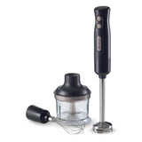 Ariete Breakfast Stabmixer-Set, Dunkelgrau, 3in1 Pürierstab Set, 700W, Klassisches Design
