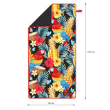 NILS Mikrofaserhandtuch 160x80 cm Ara Papagei - schnelltrocknendes Handtuch für Camping, Strand & Sport
