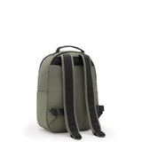 Kipling SEOUL S, Kleiner Schulrucksack mit 11-Zoll-Tabletfach, 14L, Green Moss (grün)