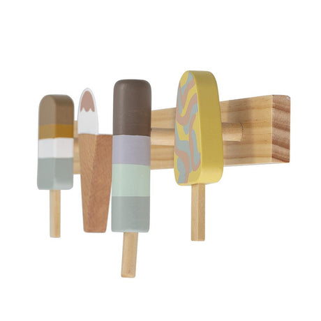 Bloomingville MINI Zyon Kleiderhaken Eis am Stiel Holz Wandgarderobe Kindergarderobe dänisches Design